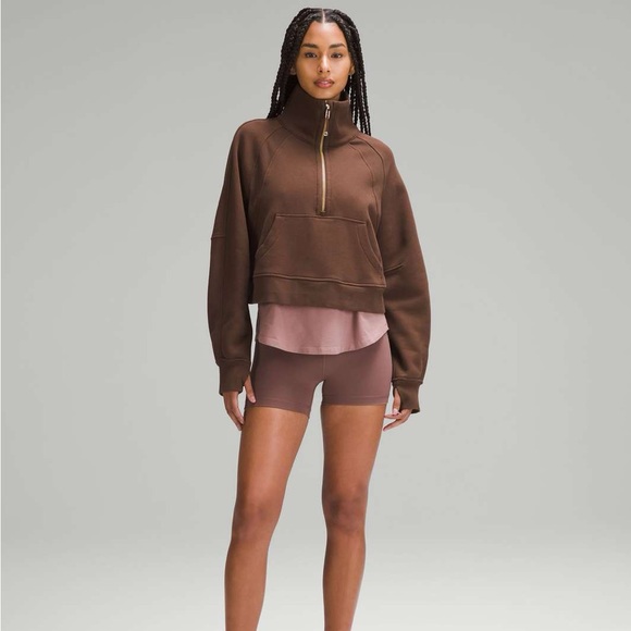 Lululemon Scuba Oversized Funnel Neck Half Zip Java - Picture 7 of 13